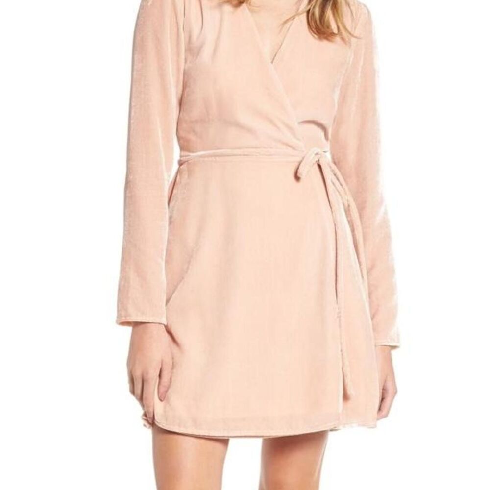 Wayf Women's Pink and Tan Dress